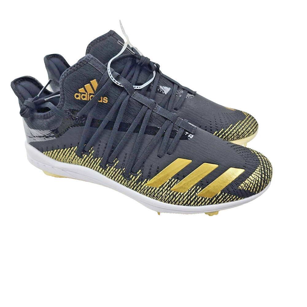 ADIDAS ADIZERO AFTERBURNER 6 BASEBALL CLEATS BLACK GOLD G27657 MEN'S 12 GUC